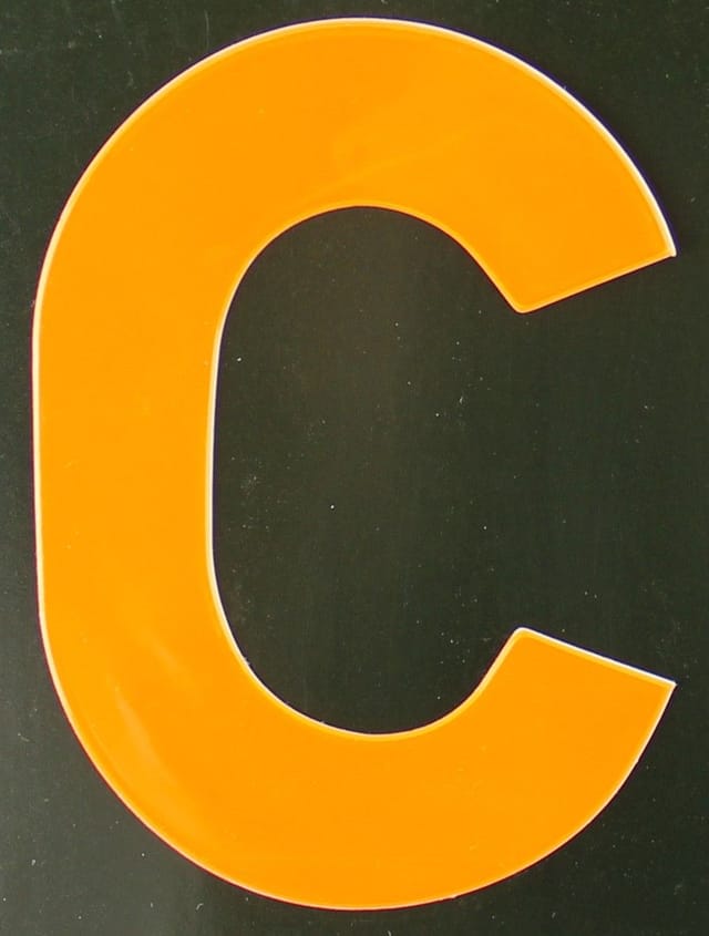 Conacord Klebebuchstabe C Reflektierend 8 cm Orange