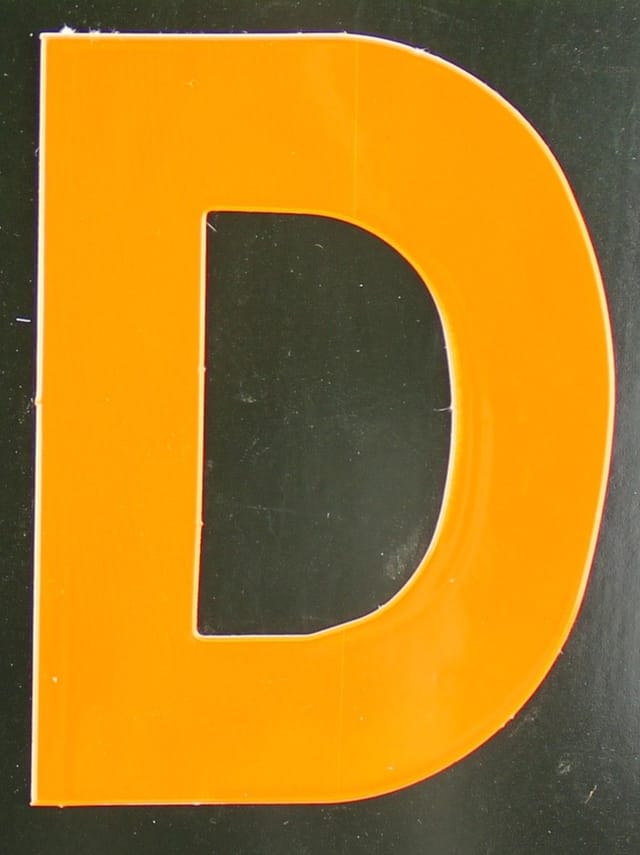 Conacord Klebebuchstabe D Reflektierend 8 cm Orange