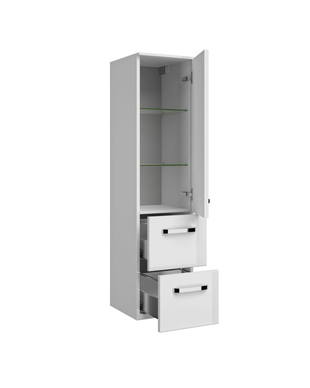 Pelipal Bad-Hochschrank Serie 4010 Weiß Hochglanz 30 cm