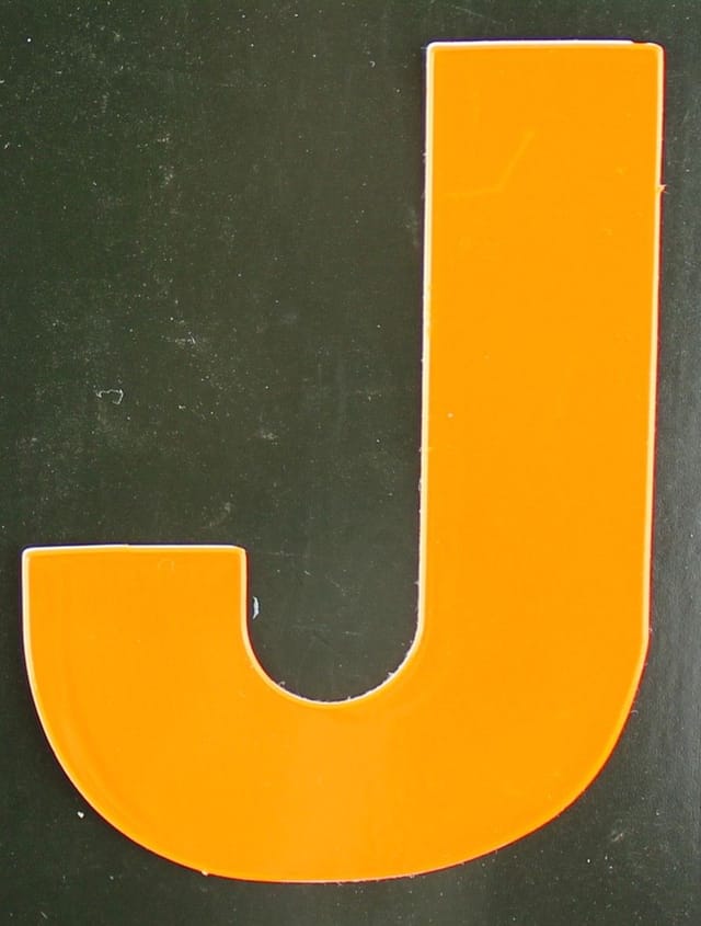Conacord Klebebuchstabe J Reflektierend 8 cm Orange