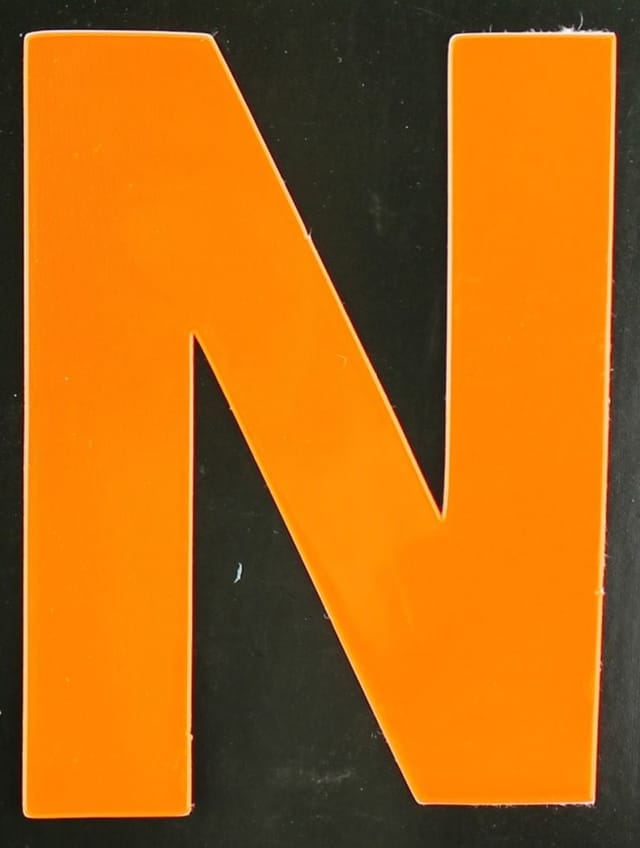 Conacord Klebebuchstabe N Reflektierend 8 cm Orange