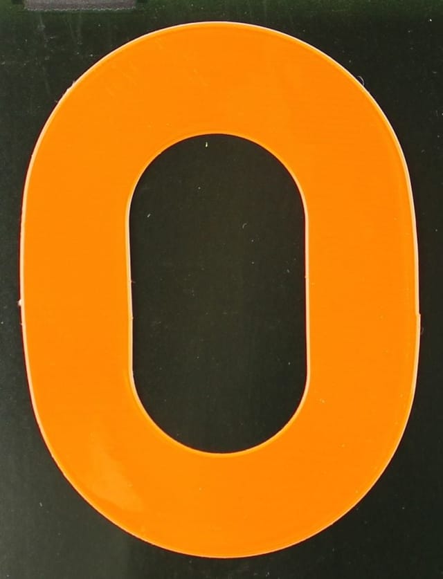 Conacord Klebebuchstabe O Reflektierend 8 cm Orange