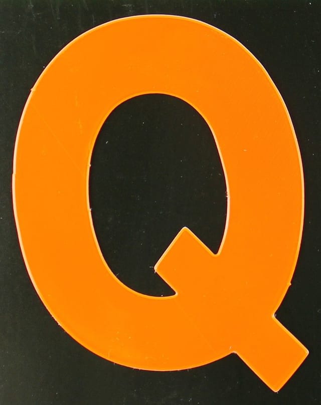 Conacord Klebebuchstabe Q Reflektierend 8 cm Orange