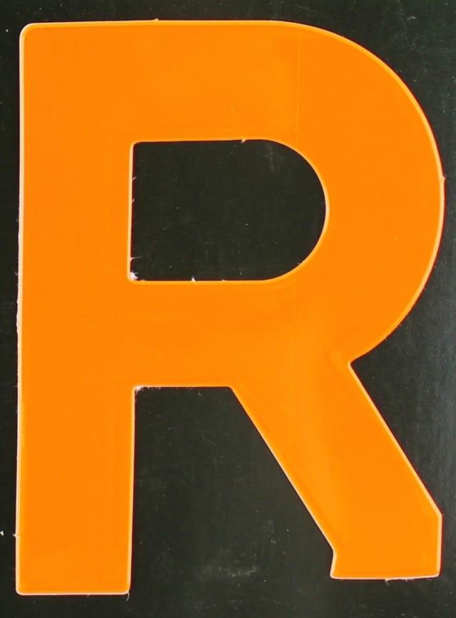Conacord Klebebuchstabe R Reflektierend 8 cm Orange