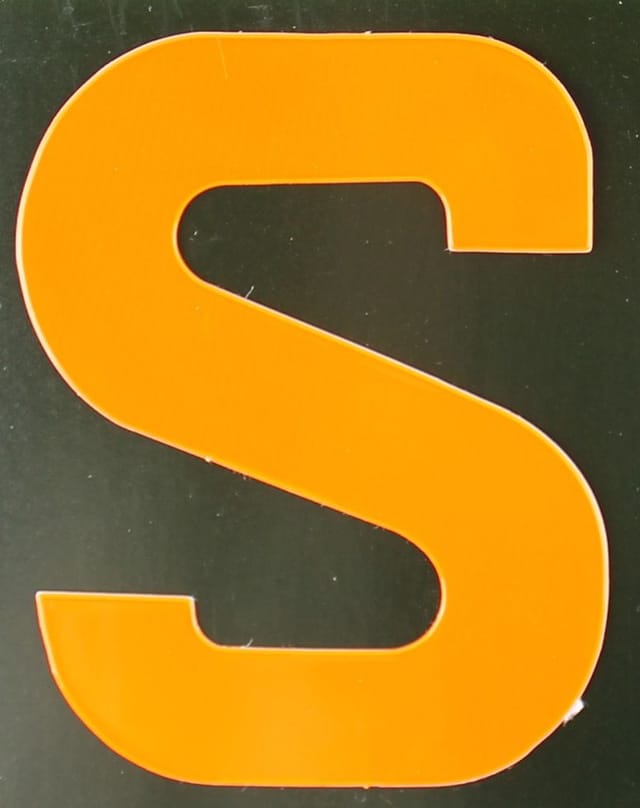 Conacord Klebebuchstabe S Reflektierend 8 cm Orange