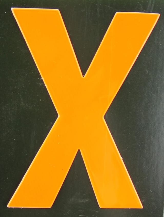 Conacord Klebebuchstabe X Reflektierend 8 cm Orange