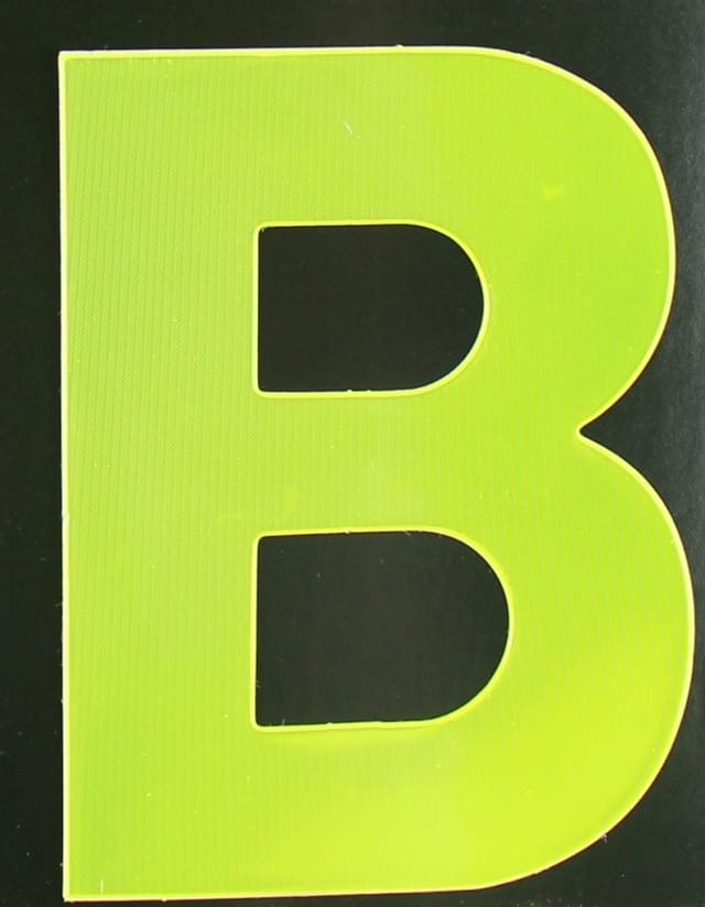 Conacord Klebebuchstabe B Reflektierend 8 cm Gelb