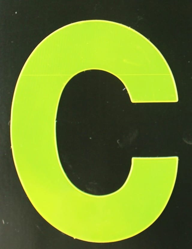 Conacord Klebebuchstabe C Reflektierend 8 cm Gelb