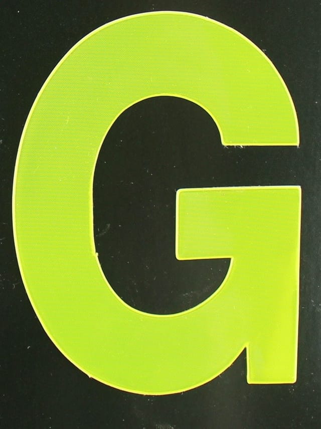 Conacord Klebebuchstabe G Reflektierend 8 cm Gelb