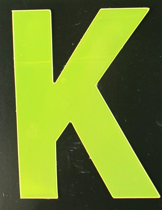Conacord Klebebuchstabe K Reflektierend 8 cm Gelb