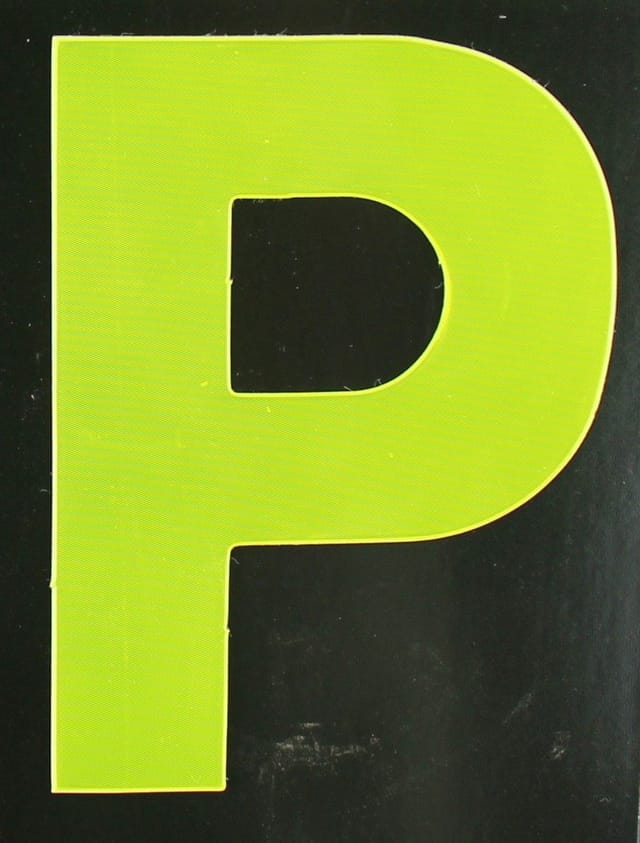 Conacord Klebebuchstabe P Reflektierend 8 cm Gelb