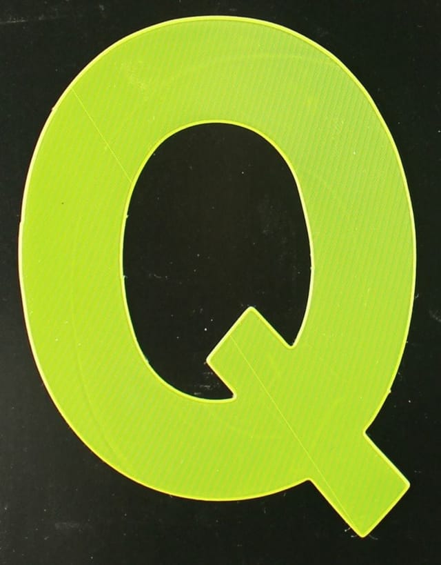 Conacord Klebebuchstabe Q Reflektierend 8 cm Gelb