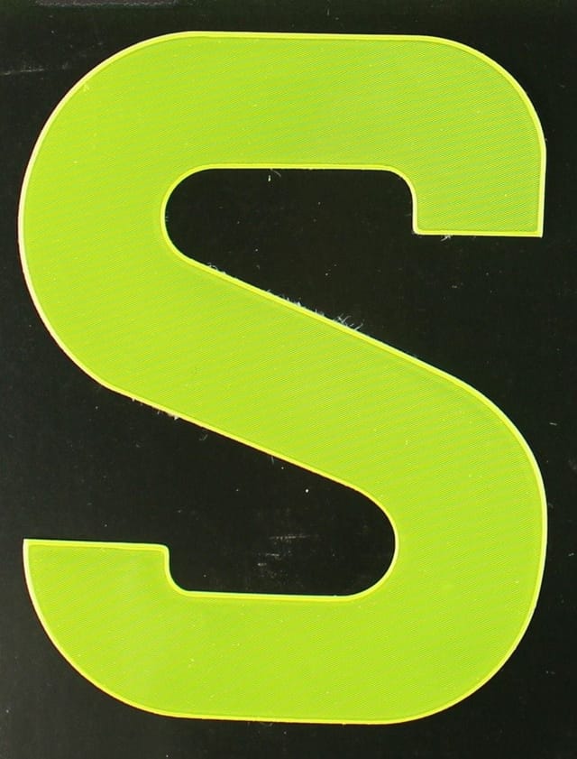Conacord Klebebuchstabe S Reflektierend 8 cm Gelb