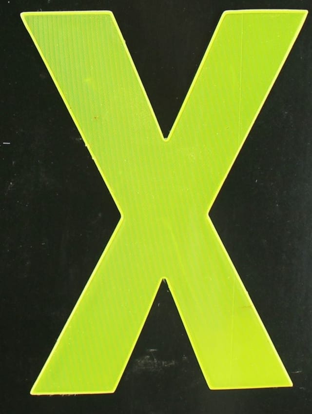 Conacord Klebebuchstabe X Reflektierend 8 cm Gelb