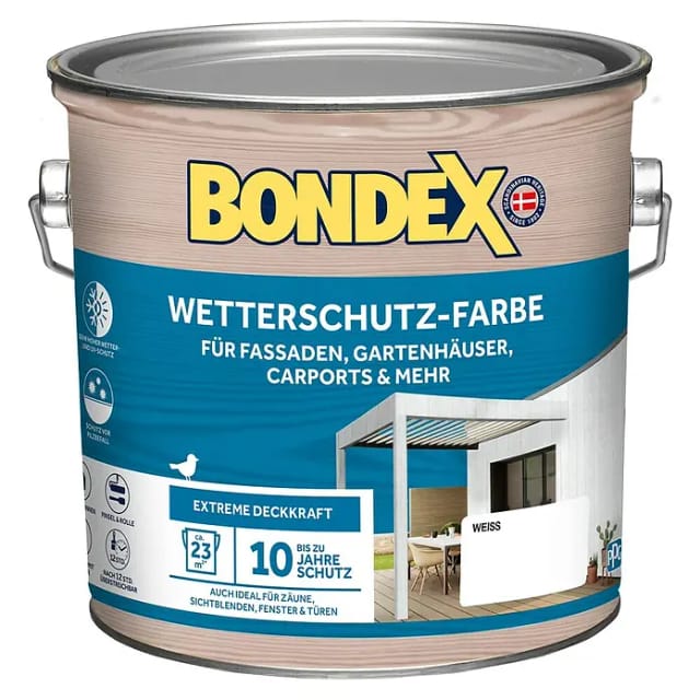 Bondex Wetterschutz-Farbe Weiß 2,5,