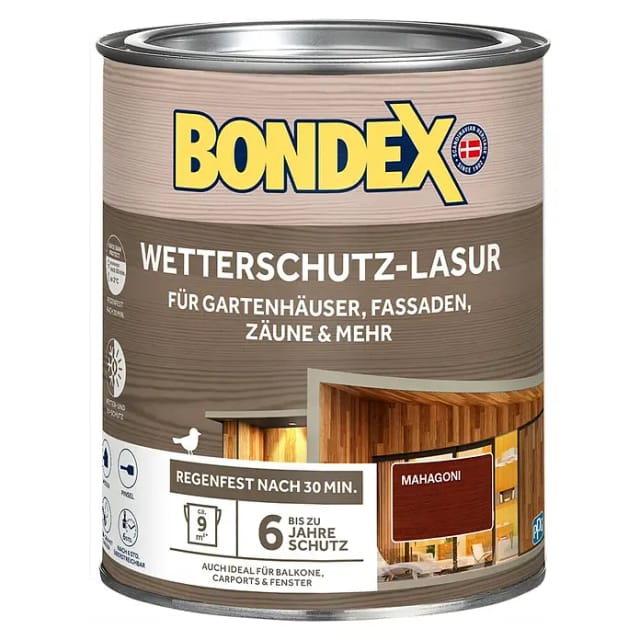 Bondex Wetterschutz-Lasur Mahagoni 750 ml