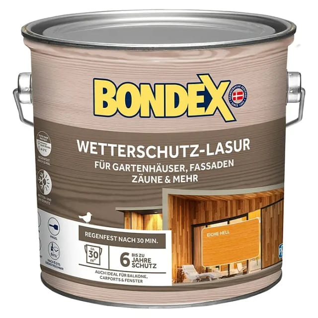 Bondex Wetterschutz-Lasur Eiche Hell 2,5,