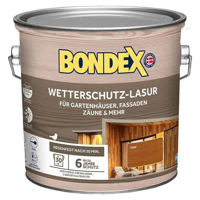 Bondex Wetterschutz-Lasur Teak 2,5,