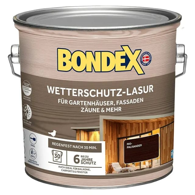 Bondex Wetterschutz-Lasur Rio-Palisander 2,5,