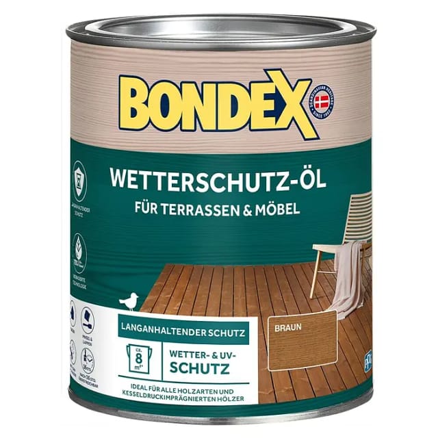 Bondex Wetterschutz-Öl Braun 750 ml