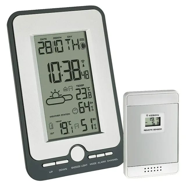 TFA Funk-Wetterstation Multi Schwarz-Silber
