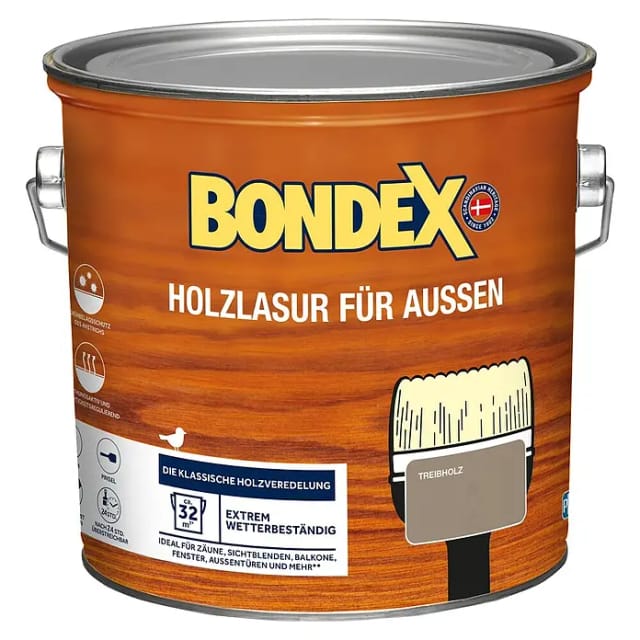 Bondex Holzlasur für Außen Treibholz 2,5,