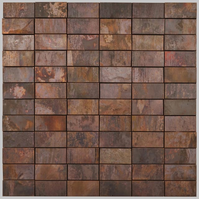 Mosaik Metall Kupfer 3D 30 cm x 30 cm