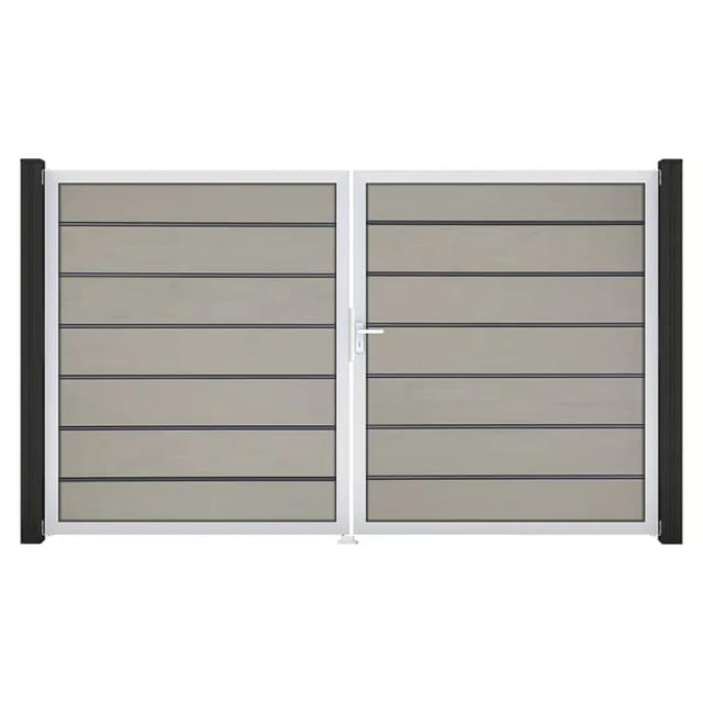 GroJa Grande Steckzaun Tor Premium DIN Rechts EV1 Bi-Color Sand