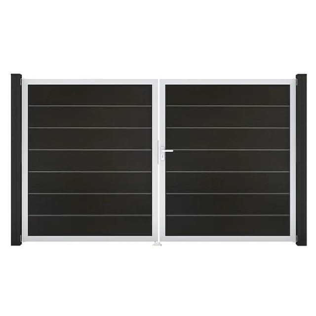 GroJa Grande Steckzaun Tor Premium DIN Rechts EV1 Schwarz