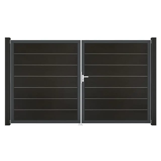 GroJa Grande Steckzaun Tor Premium DIN Rechts DB Schwarz