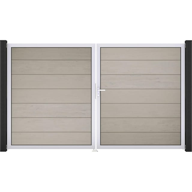GroJa Steckzaun Tor Grande DIN Rechts EV1 Bi-Color Sand