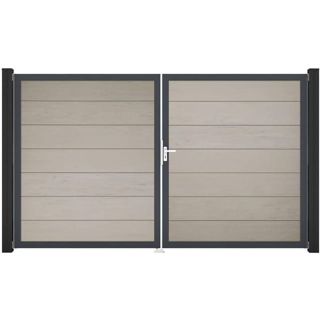 GroJa Steckzaun Tor Grande DIN Rechts DB Bi-Color Sand