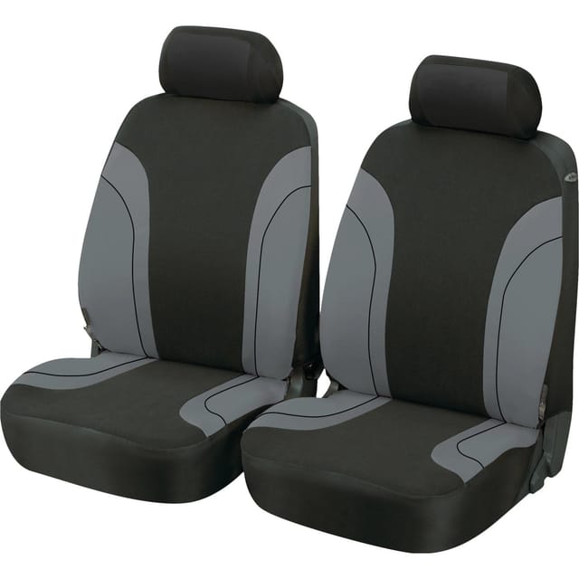 OBI Frontsitzbezug Paris 2er Set Schwarz-Grau
