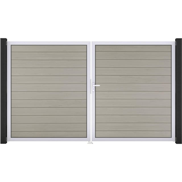 GroJa Solid Steckzaun Tor DIN Rechts EV1 Bi-Color Sand