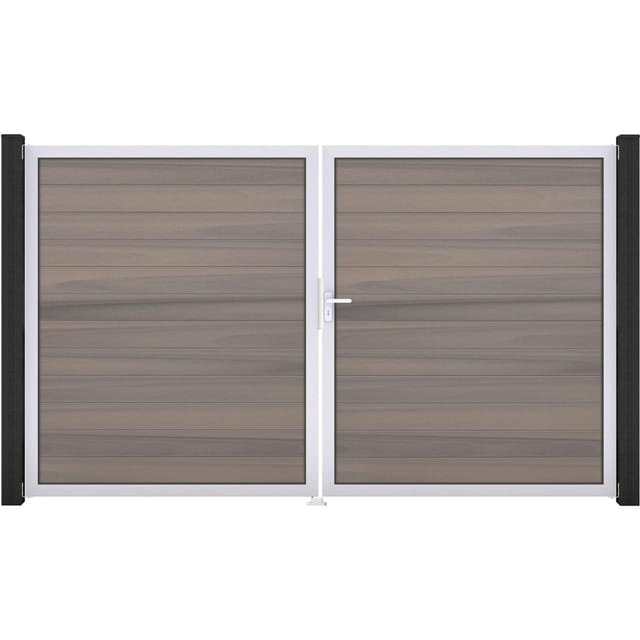GroJa Solid Steckzaun Tor DIN Rechts EV1 Bi-Color co-extrudiert