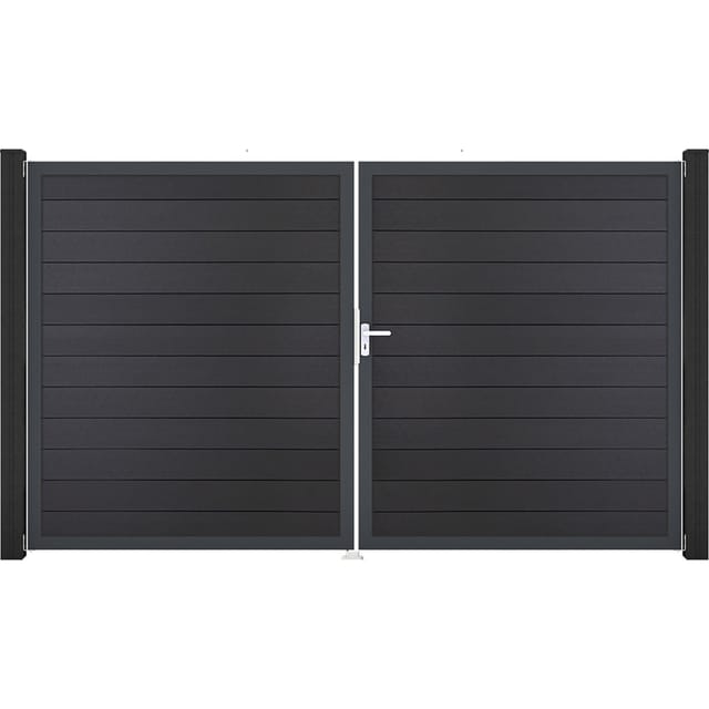GroJa Solid Steckzaun Tor DIN Rechts DB Anthrazitgrau