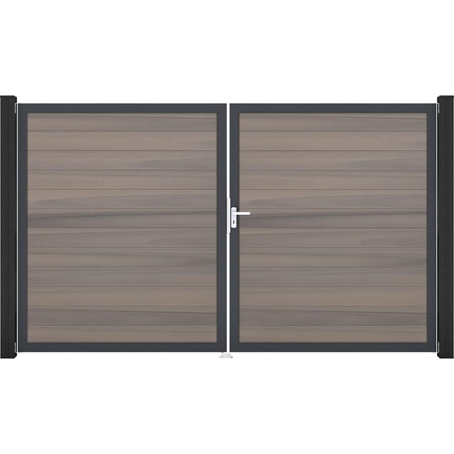 GroJa Solid Steckzaun Tor DIN Rechts DB Bi-Color co-extrudiert