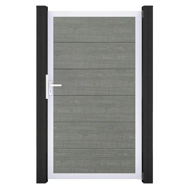 GroJa Steckzaun Tor BasicLine Universal-DIN EV1 Grey Ash Cut