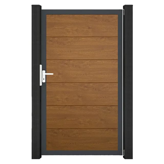 GroJa Steckzaun Tor BasicLine Universal-DIN DB Golden Oak