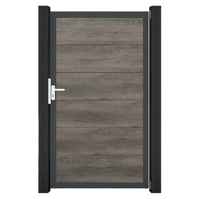 GroJa Steckzaun Tor BasicLine Universal-DIN DB Monument Oak