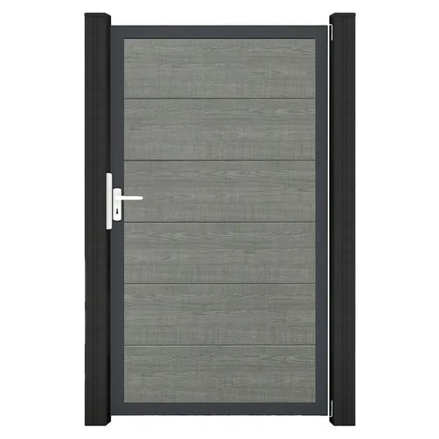 GroJa Steckzaun Tor BasicLine Universal-DIN DB Grey Ash Cut