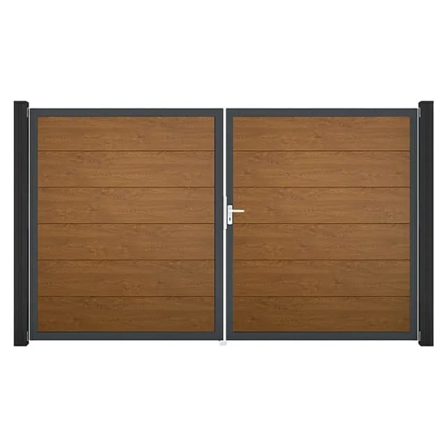 GroJa Steckzaun Tor BasicLine DIN Rechts DB Golden Oak