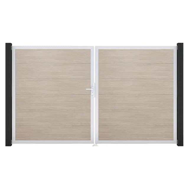 GroJa Steckzaun Tor BasicLine DIN Links EV1 Sheffield Oak