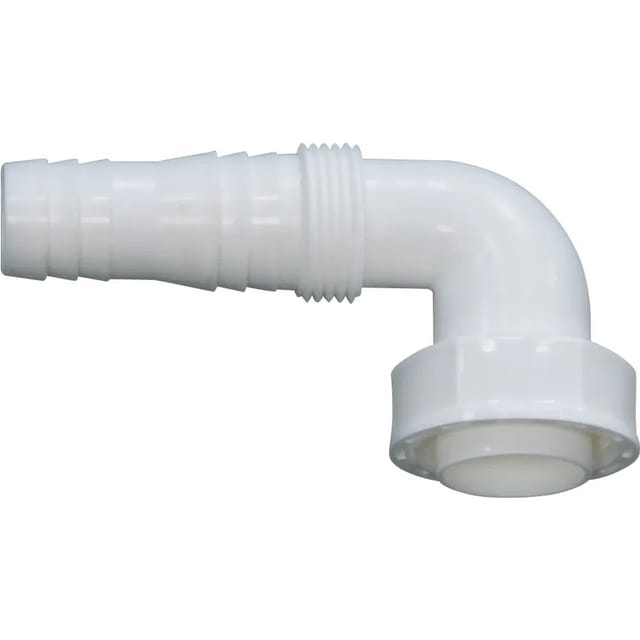 LUX-TOOLS Winkelschlauchverschraubung 30,3 mm (G 1) Weiß