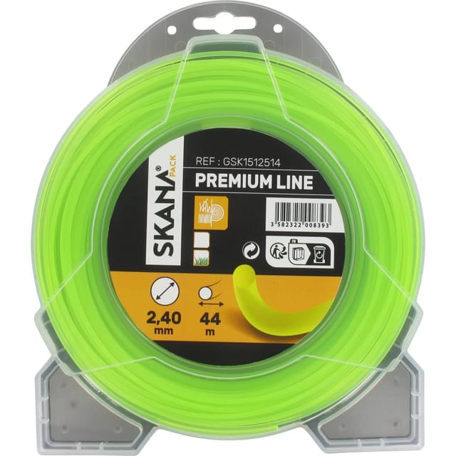 Skana Premium-Mähfaden Rundprofil Ø 2,4 mm x 44 m Gelb