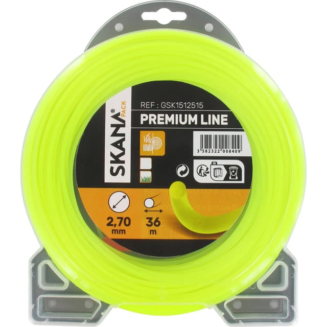 Skana Premium-Mähfaden Rundprofil Ø 2,7 mm x 36 m Gelb
