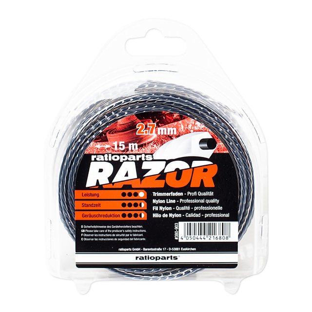 Ratioparts-Ersatzteile Razor Nylonfaden 5-Kant Ø 2,4 mm x 15 m