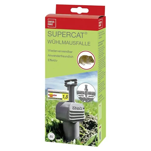 Swissinno Wühlmausfalle SuperCat ohne Gift 6 cm Durchmesser