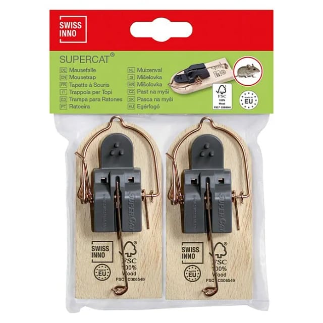 Swissinno FSC®-Holz-Mausefalle 2er