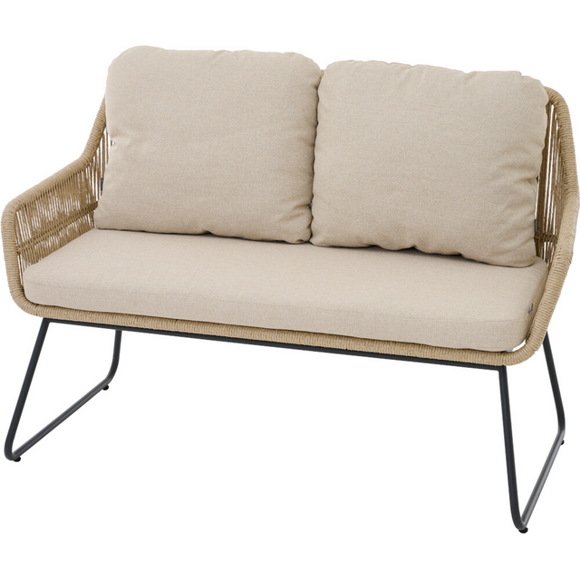 Siena Garden 2-er Diningbank Kansas 69 cm x 135 cm x 85,5 cm Taupe